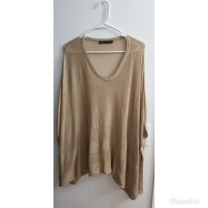 tan blouse